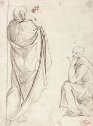 Stående figur och sittande figur